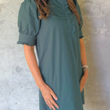Evergreen Ruffle Mini Dress - Jessi Jayne Boutique