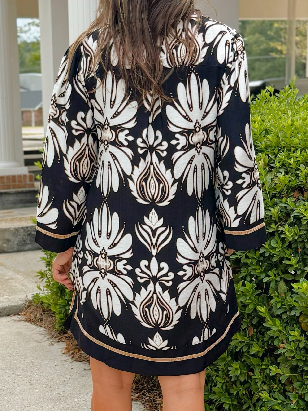 Golden Era Baroque Mini Dress - Jessi Jayne Boutique