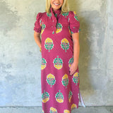 Cranberry Market Floral Midi Dress