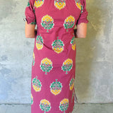 Cranberry Market Floral Midi Dress