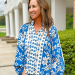 Cobalt Charm Boho Blouse - Jessi Jayne Boutique