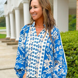 Cobalt Charm Boho Blouse - Jessi Jayne Boutique
