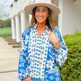 Cobalt Charm Boho Blouse - Jessi Jayne Boutique
