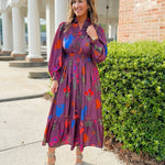 Elora Bloom Plum Maxi Dress - Jessi Jayne Boutique