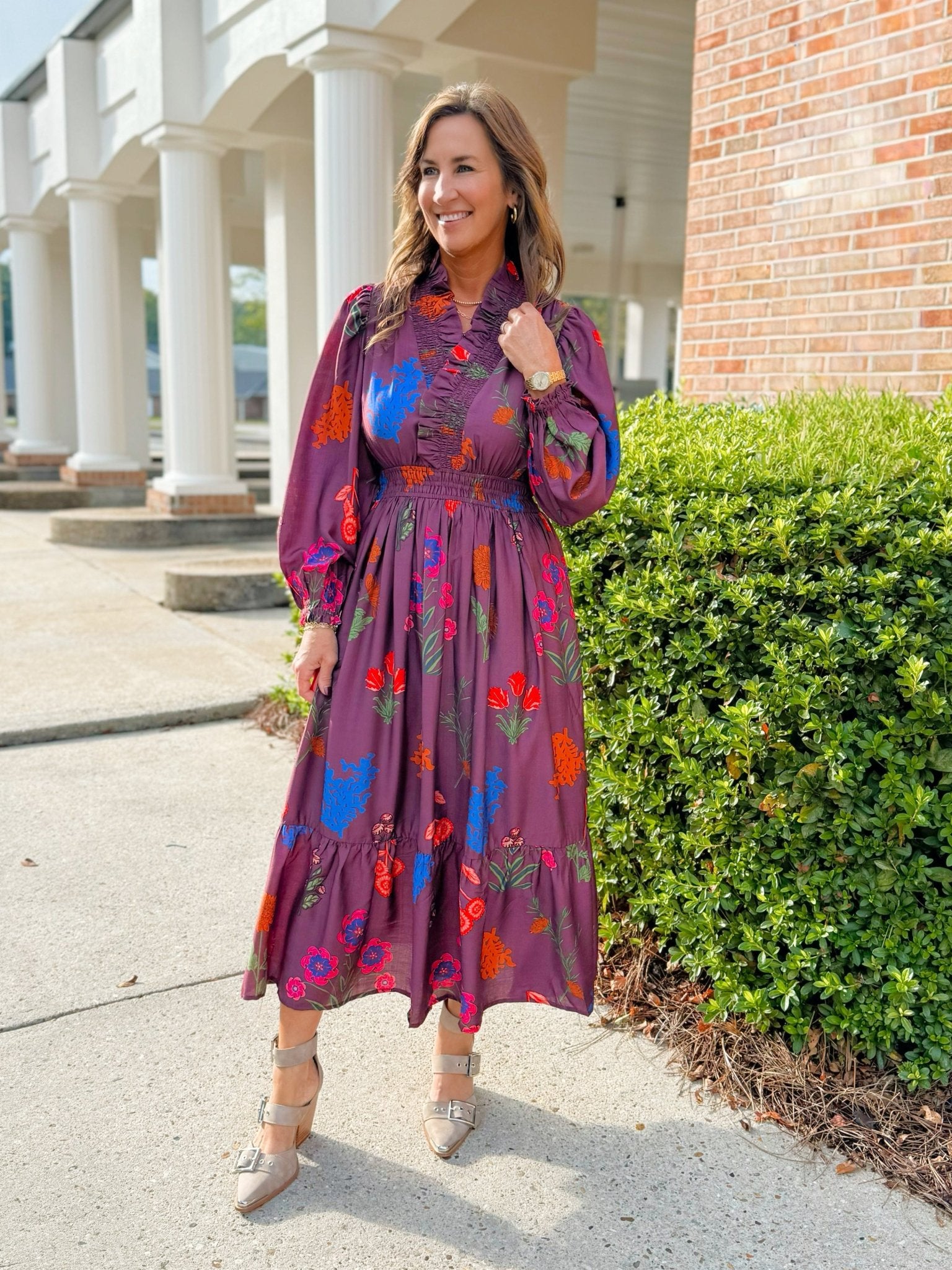 Elora Bloom Plum Maxi Dress - Jessi Jayne Boutique