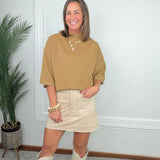Beige Breeze Suede-Look Shorts - Jessi Jayne Boutique