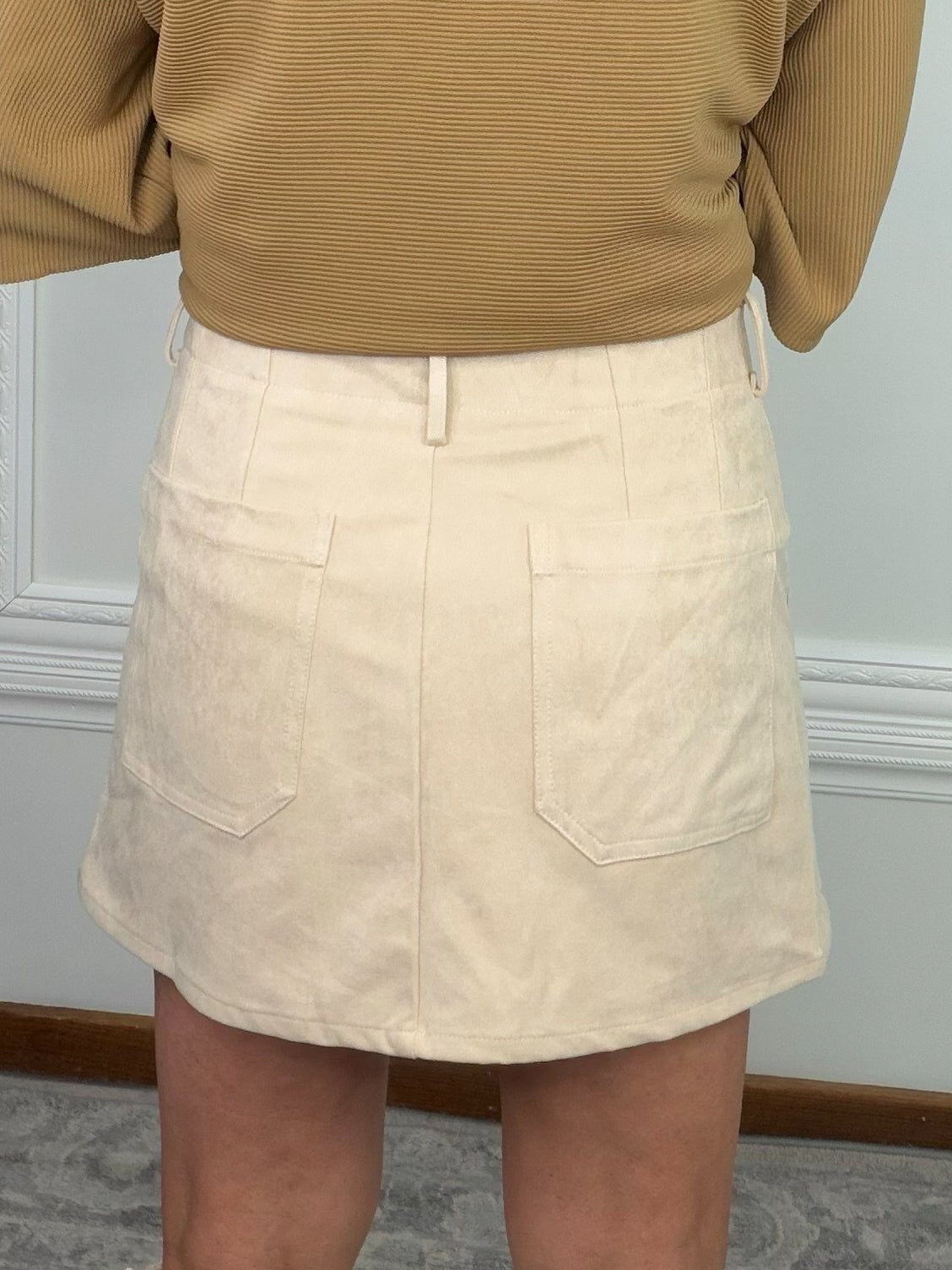 Beige Breeze Suede-Look Shorts - Jessi Jayne Boutique