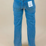 Put You First High Rise Vervet Patch Pocket Wide Leg Jeans 32" Inseam - Jessi Jayne Boutique
