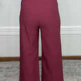 Bordeaux Avenue Wide Leg Pants - Jessi Jayne Boutique