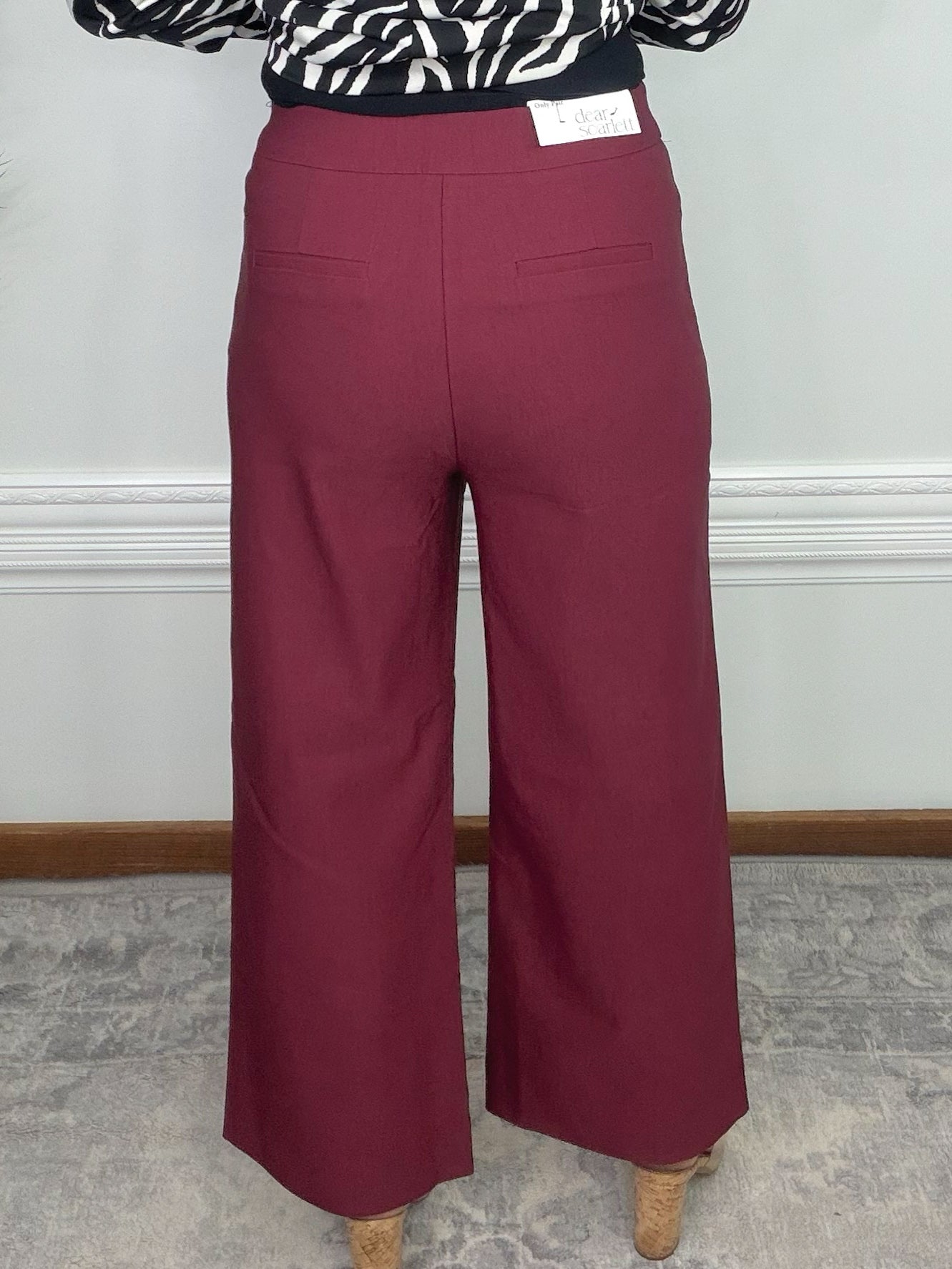 Bordeaux Avenue Wide Leg Pants - Jessi Jayne Boutique