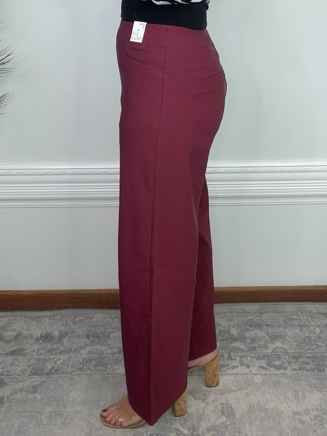 Bordeaux Avenue Wide Leg Pants - Jessi Jayne Boutique