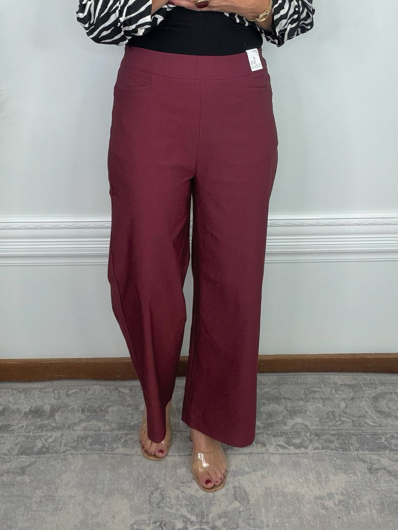 Bordeaux Avenue Wide Leg Pants - Jessi Jayne Boutique