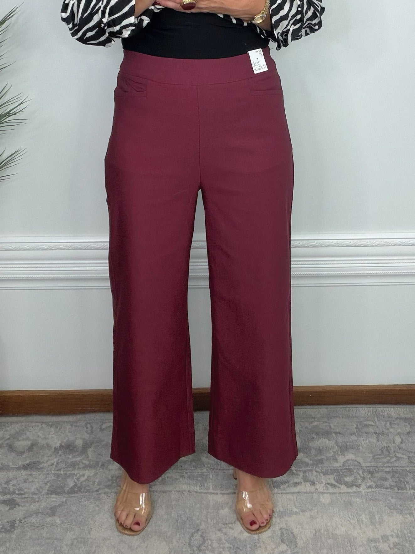 Bordeaux Avenue Wide Leg Pants - Jessi Jayne Boutique