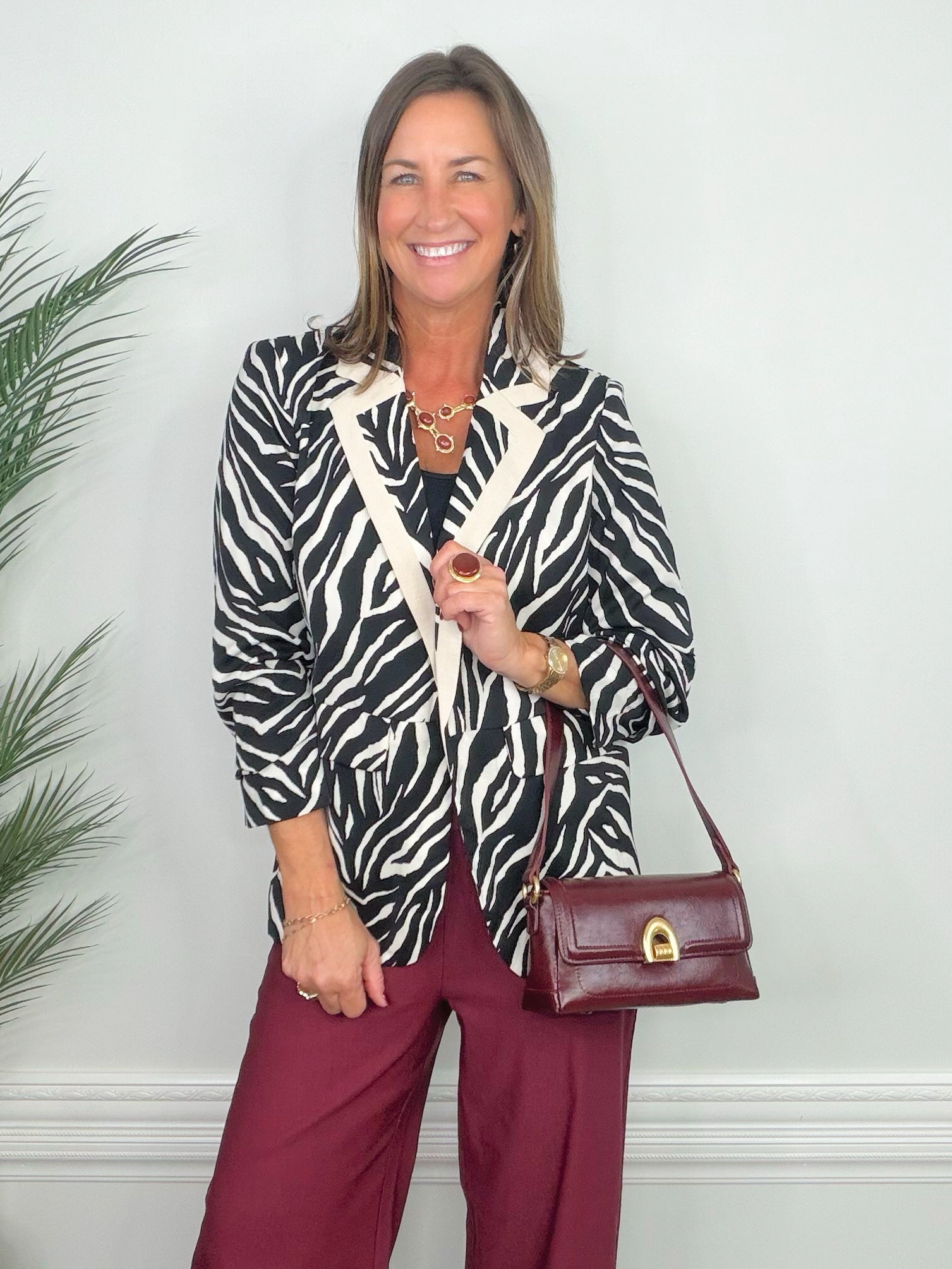 Wild Instinct Zebra Blazer - Jessi Jayne Boutique