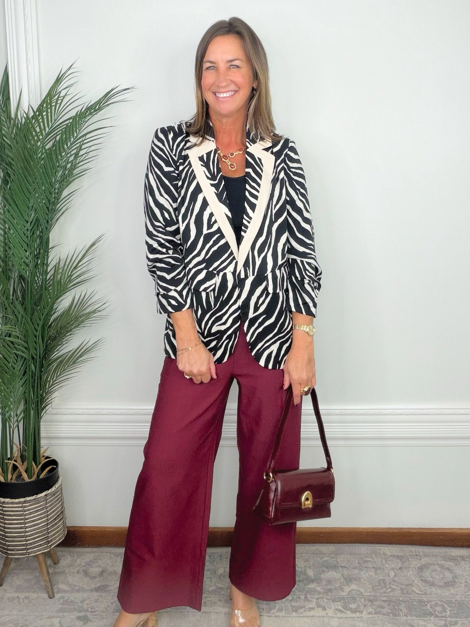 Wild Instinct Zebra Blazer - Jessi Jayne Boutique