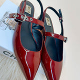 Mia Aree Burgundy Patent Shoes - Jessi Jayne Boutique