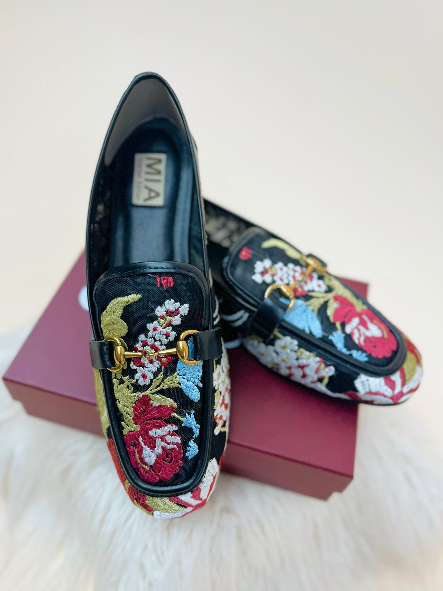 Mia Blossom Embroidered Loafers - Jessi Jayne Boutique