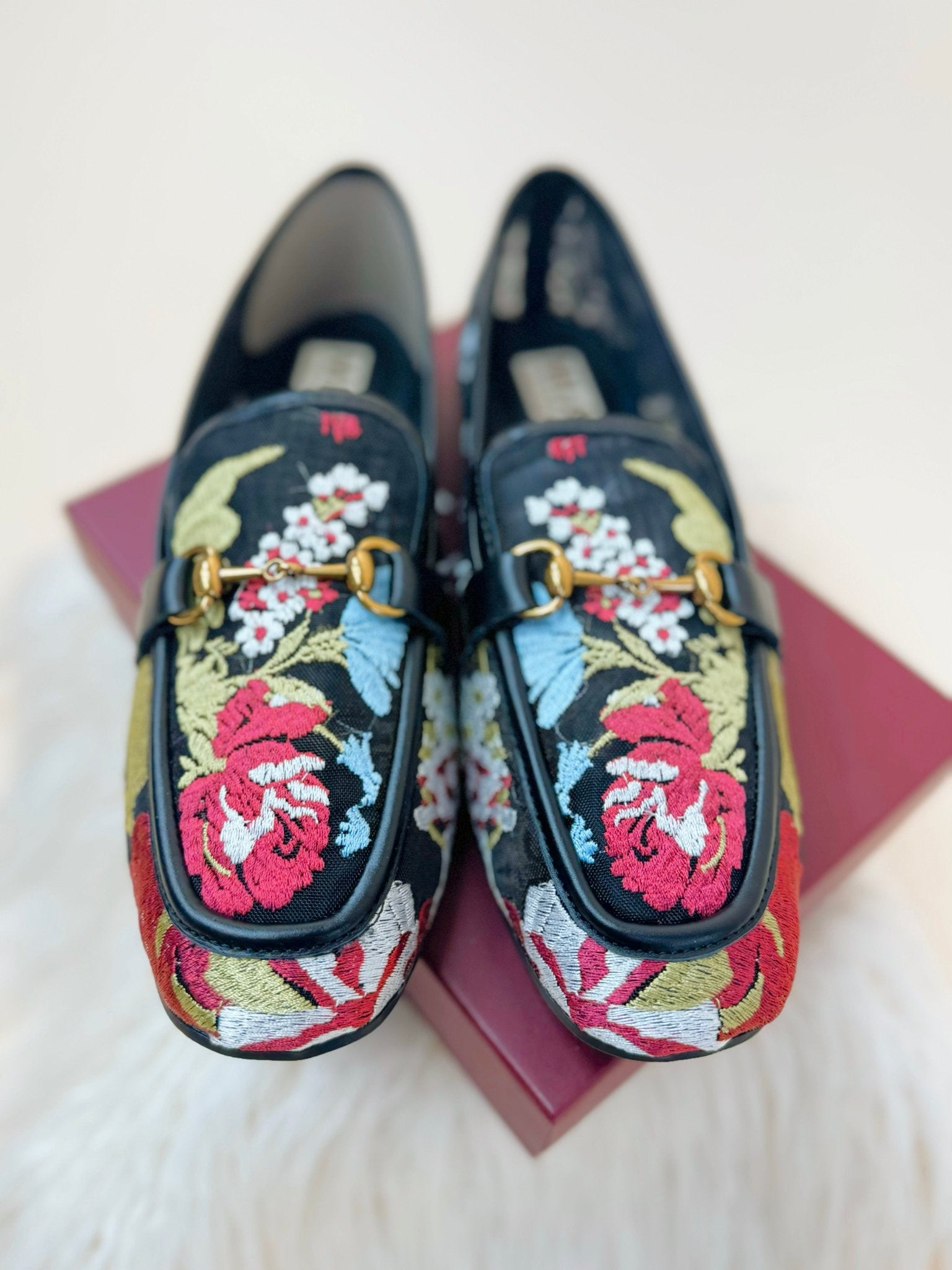 Mia Blossom Embroidered Loafers - Jessi Jayne Boutique