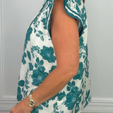 Emerald Garden Floral Blouse - Jessi Jayne Boutique