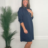 Kensington Textured Shift Dress - Jessi Jayne Boutique