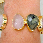 Blush & Sage Teardrop Stone Cuff - Jessi Jayne Boutique