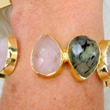 Blush & Sage Teardrop Stone Cuff - Jessi Jayne Boutique