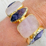 Lilac Dream Raw Stone Cuff