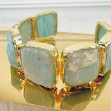 Seafoam Square Stone Cuff