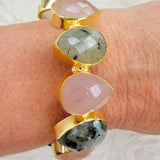 Blush & Sage Teardrop Stone Cuff - Jessi Jayne Boutique
