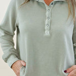 Sandstone Snap Henley Knit Top - Jessi Jayne Boutique