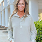 Sandstone Snap Henley Knit Top - Jessi Jayne Boutique