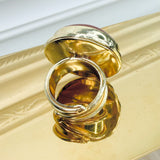 Black Cherry Oval Stone Ring