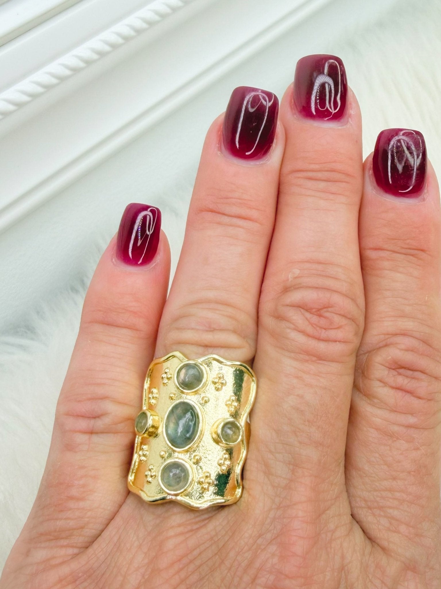Sage Mist Cluster Ring - Jessi Jayne Boutique