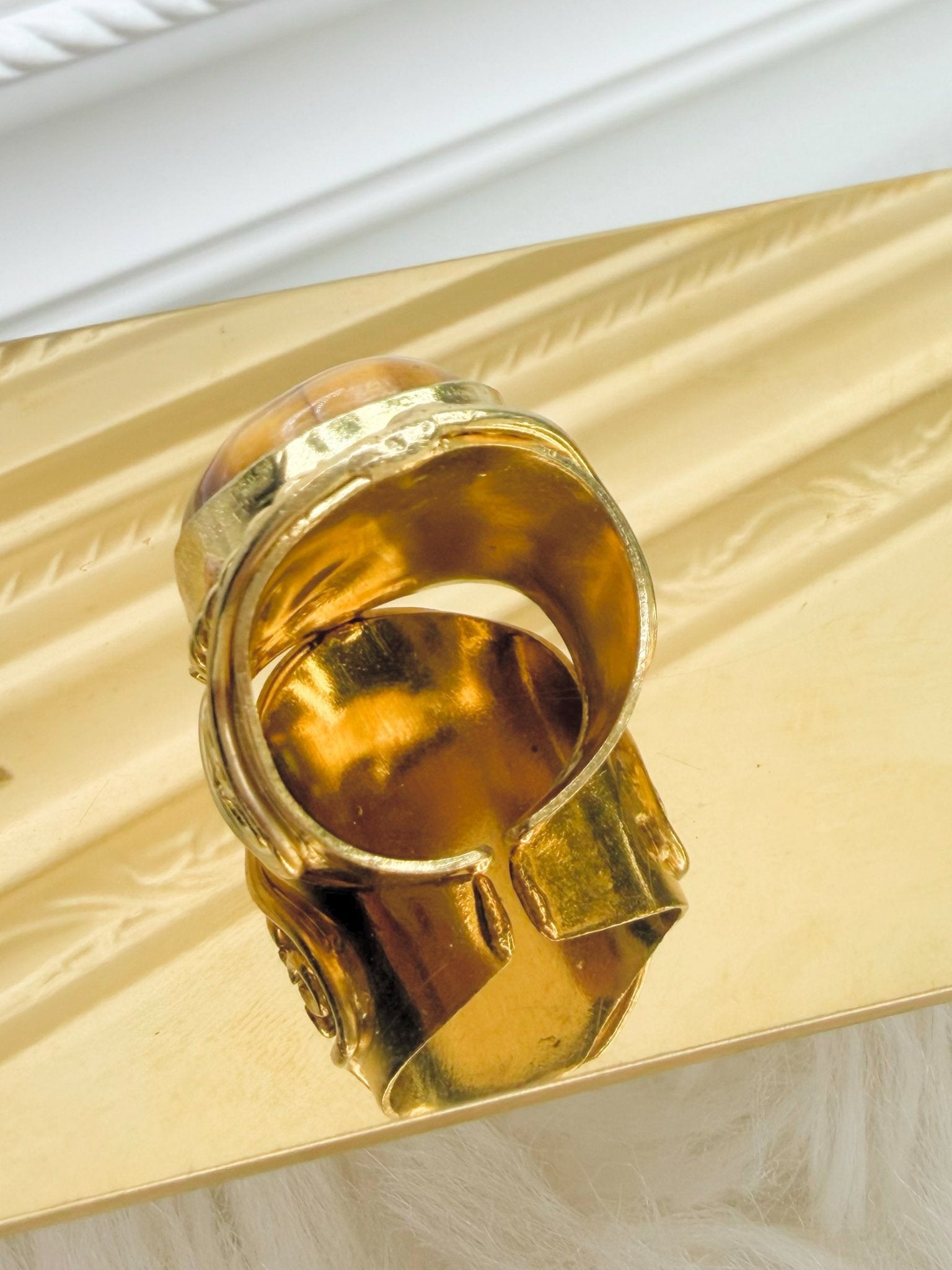 Golden Hour Tiger Stripe Stone Ring - Jessi Jayne Boutique