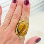 Golden Hour Tiger Stripe Stone Ring - Jessi Jayne Boutique