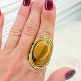 Golden Hour Tiger Stripe Stone Ring - Jessi Jayne Boutique