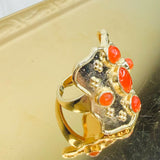 Sunset Coral Cluster Ring