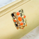 Sunset Coral Cluster Ring