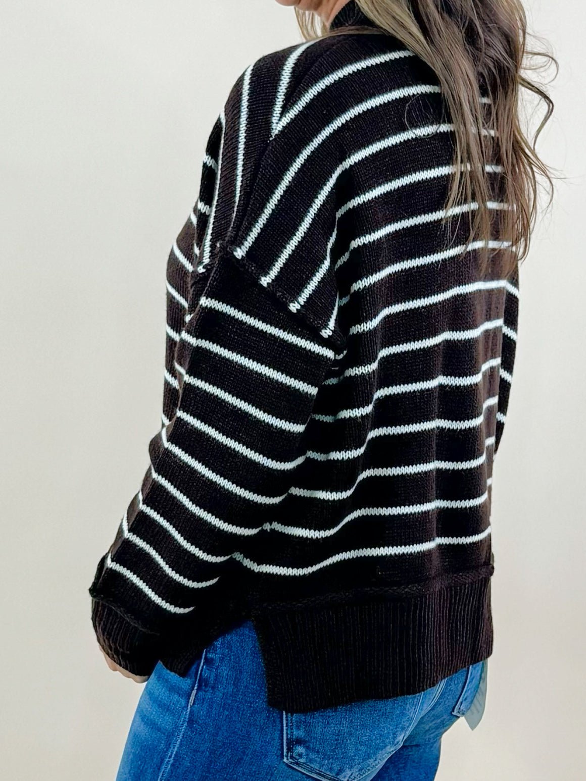 Chestnut Stripes Knit Pullover - Jessi Jayne Boutique