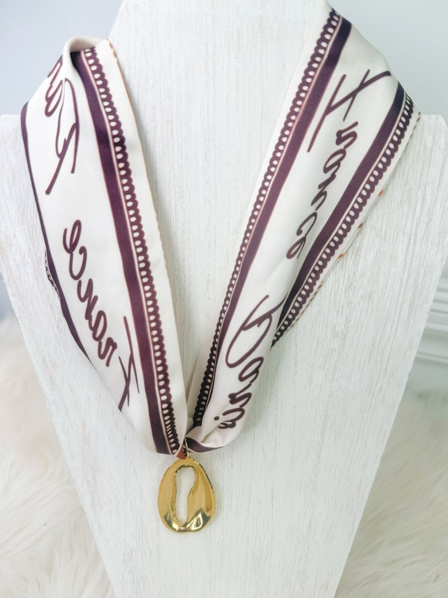 Autumn Ribbon Reversible Scarf Necklace - Jessi Jayne Boutique