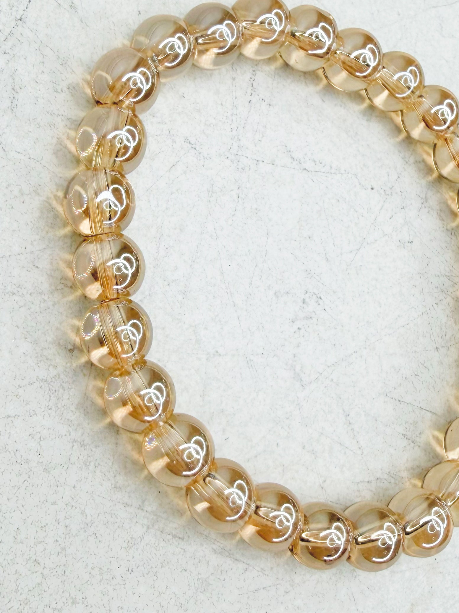 Champagne Toast Beaded Stretch Bracelet - Jessi Jayne Boutique