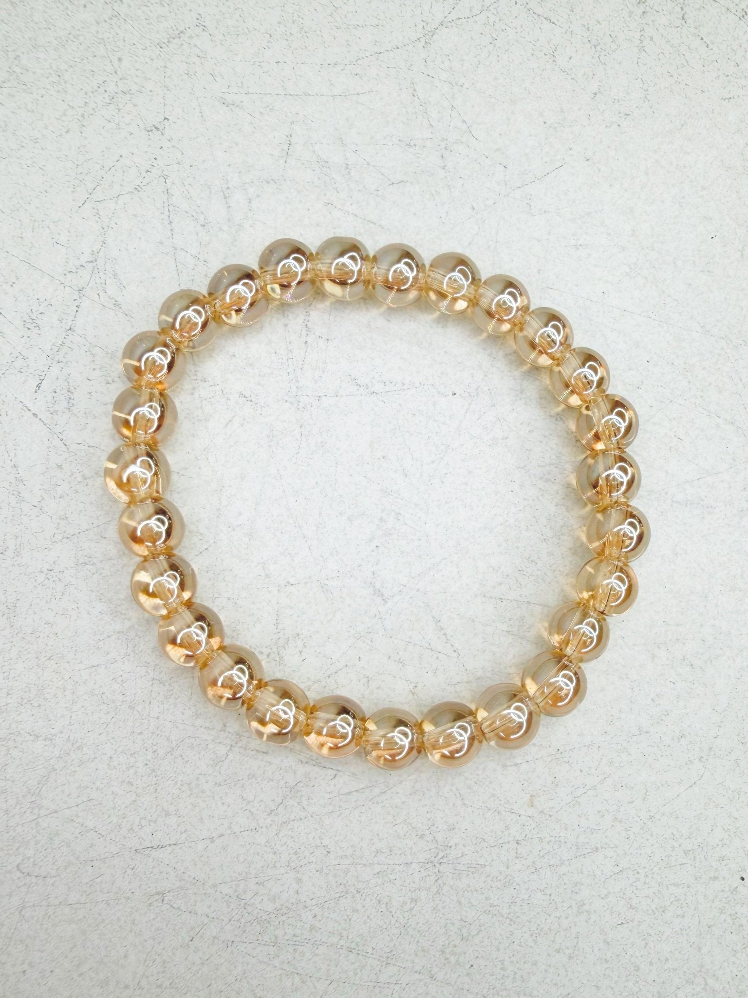 Champagne Toast Beaded Stretch Bracelet - Jessi Jayne Boutique