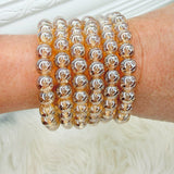 Champagne Toast Beaded Stretch Bracelet - Jessi Jayne Boutique