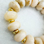 Vanilla Cream Chunky Stretch Bracelet - Jessi Jayne Boutique