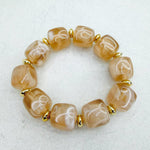 Honey Swirl Chunky Stretch Bracelet - Jessi Jayne Boutique