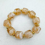 Honey Swirl Chunky Stretch Bracelet - Jessi Jayne Boutique