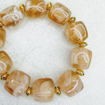 Honey Swirl Chunky Stretch Bracelet - Jessi Jayne Boutique