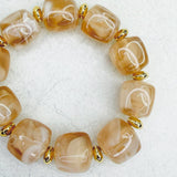 Honey Swirl Chunky Stretch Bracelet - Jessi Jayne Boutique