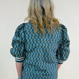 Garden Stripe Half Zip Top