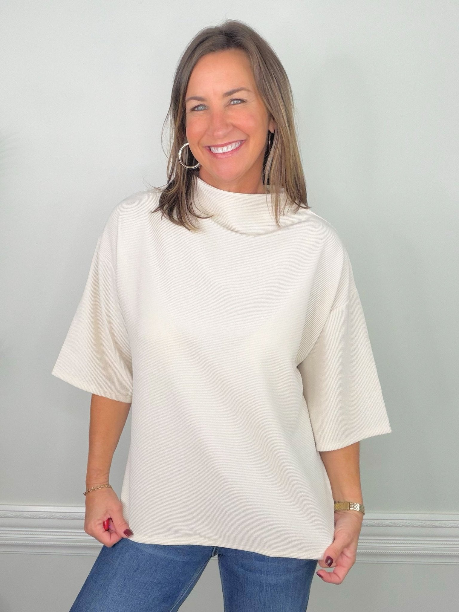 Cozy Muse Mock Turtleneck Pullover - Jessi Jayne Boutique